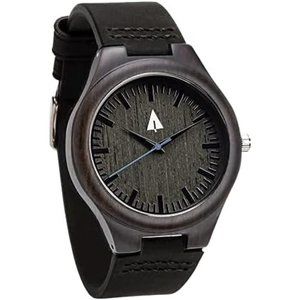 Treehut Men's Ebony Wooden Watch- Wooden Black Ebony Watch